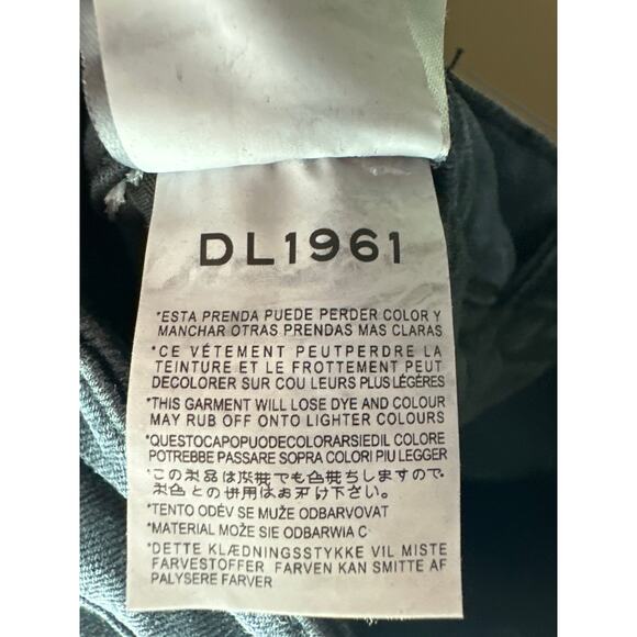 DL1961 NEW Mara Ankle Mid-Rise Instasculpt Straight Jean Stretch Black Size 29 - Picture 9 of 10